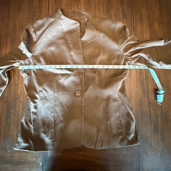 Talbots Chocolate Wool Blend Lined Blazer, Size 16 - Picture 12 of 14